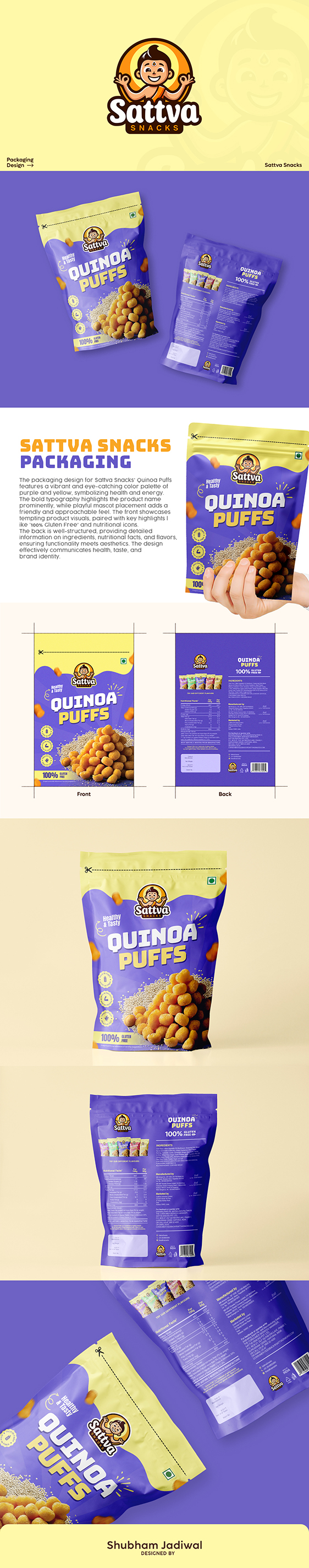 Sattva Snacks Packaging.